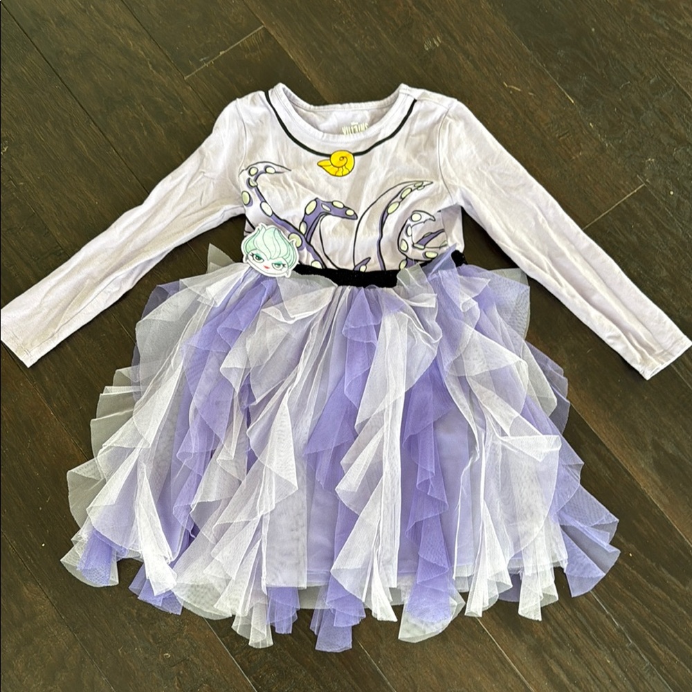 Purple and White Kids Costume Dress
